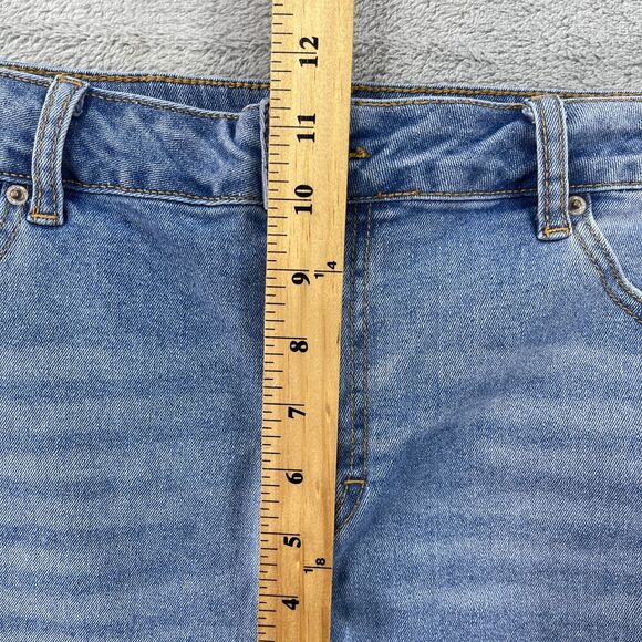 Sidefeel Jeans Womens 16 Blue Denim Cotton Stretch Loose High Rise Straight Leg - Picture 9 of 13